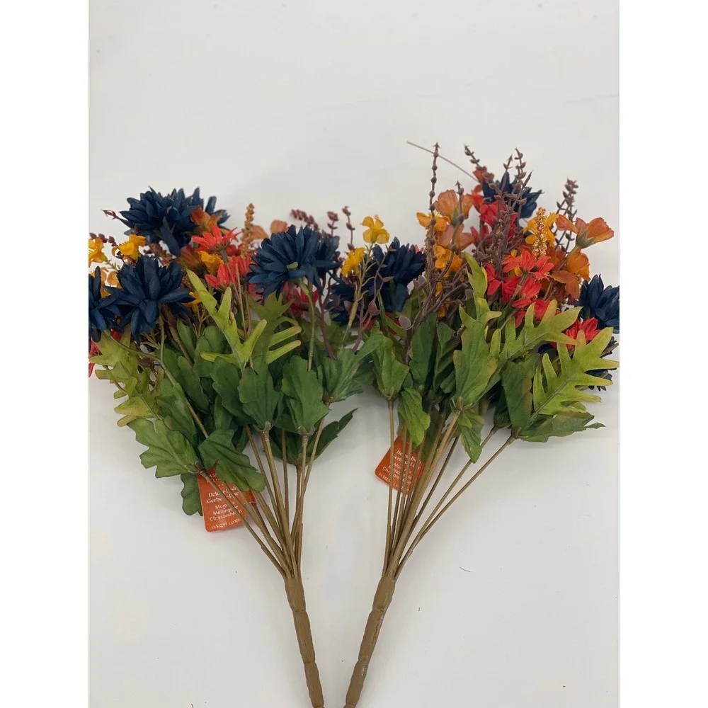 Lot of 57 Ashland Floral Decor Orange Blue Fall Wildflower Pumpkins Foliage NEW